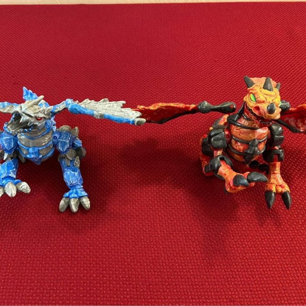 Mega Bloks Fire and Ice Dragons.